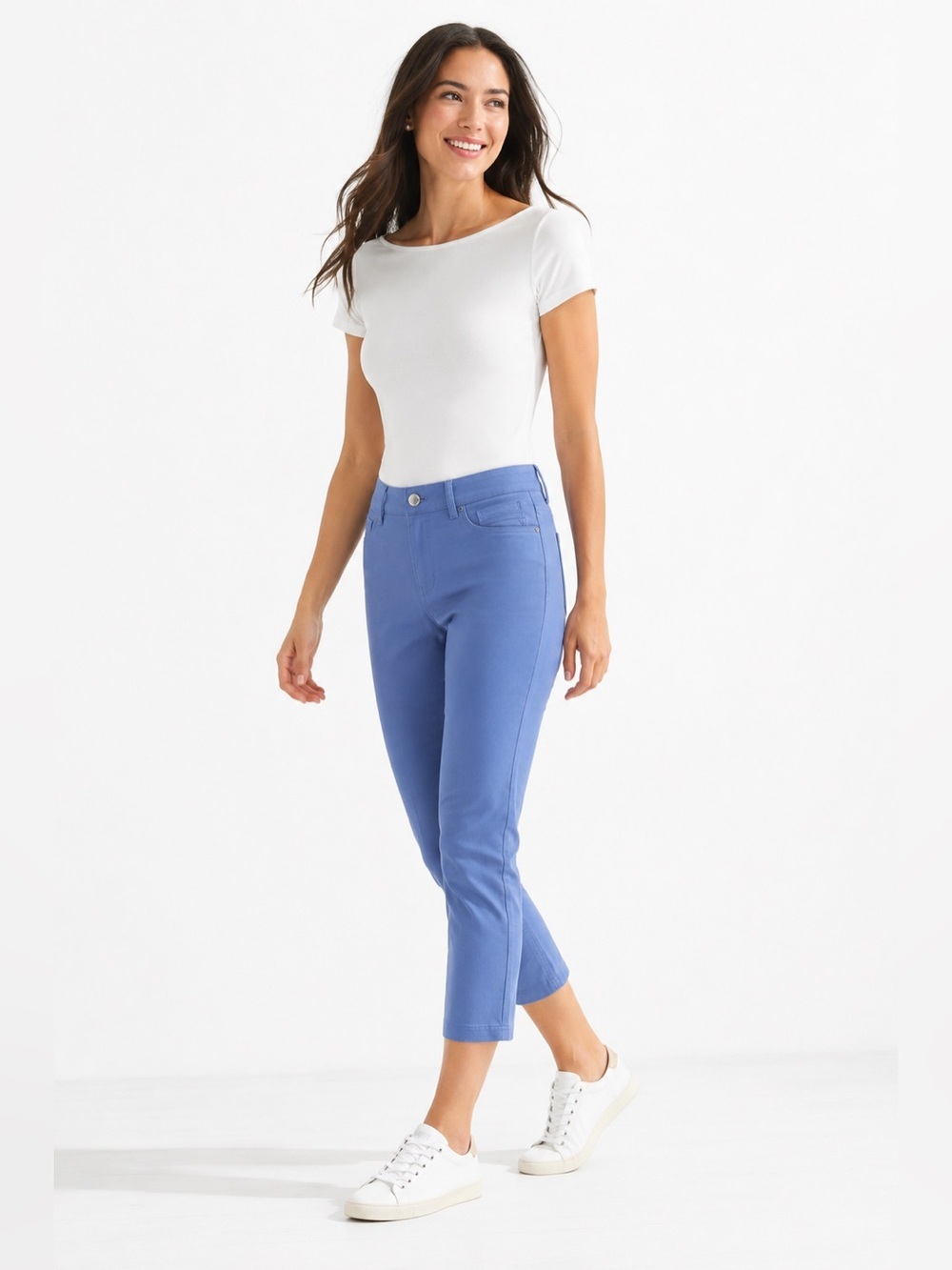 Golfcore Resort Casual Periwinkle Blue Pull On Crop Pants Sz 4